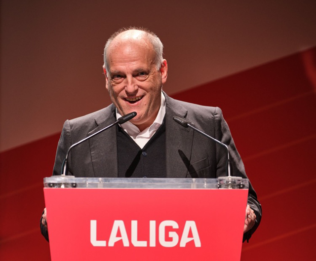 LALIGA President Javier Tebas gives the opening remarks at the third annual LALIGA Impulso Club Conference.